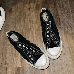 Converse Black and White Slip-On Sneakers